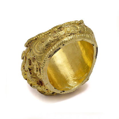 Ancient Thailand gold and ruby ring.