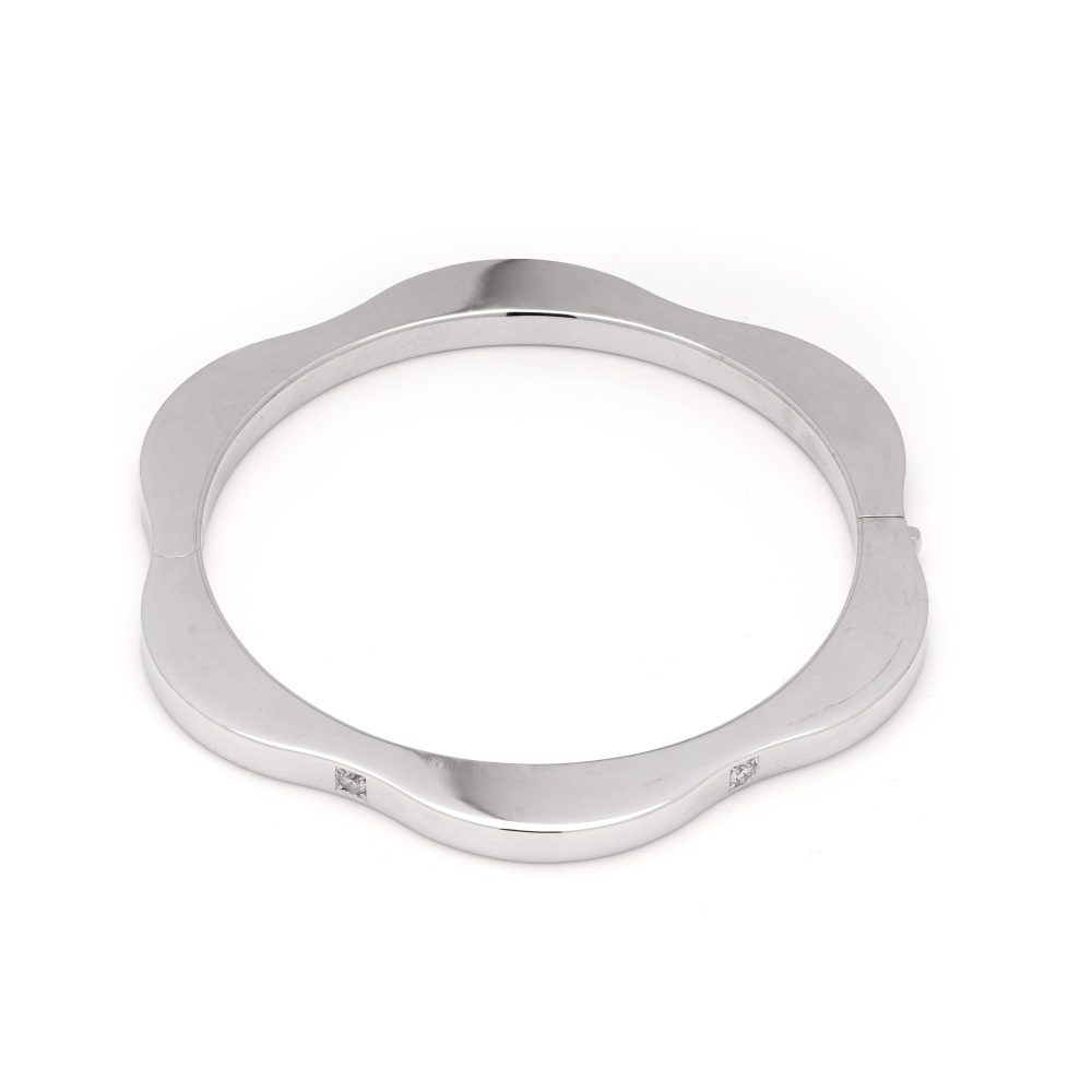 Montblanc gold and diamond bangle.