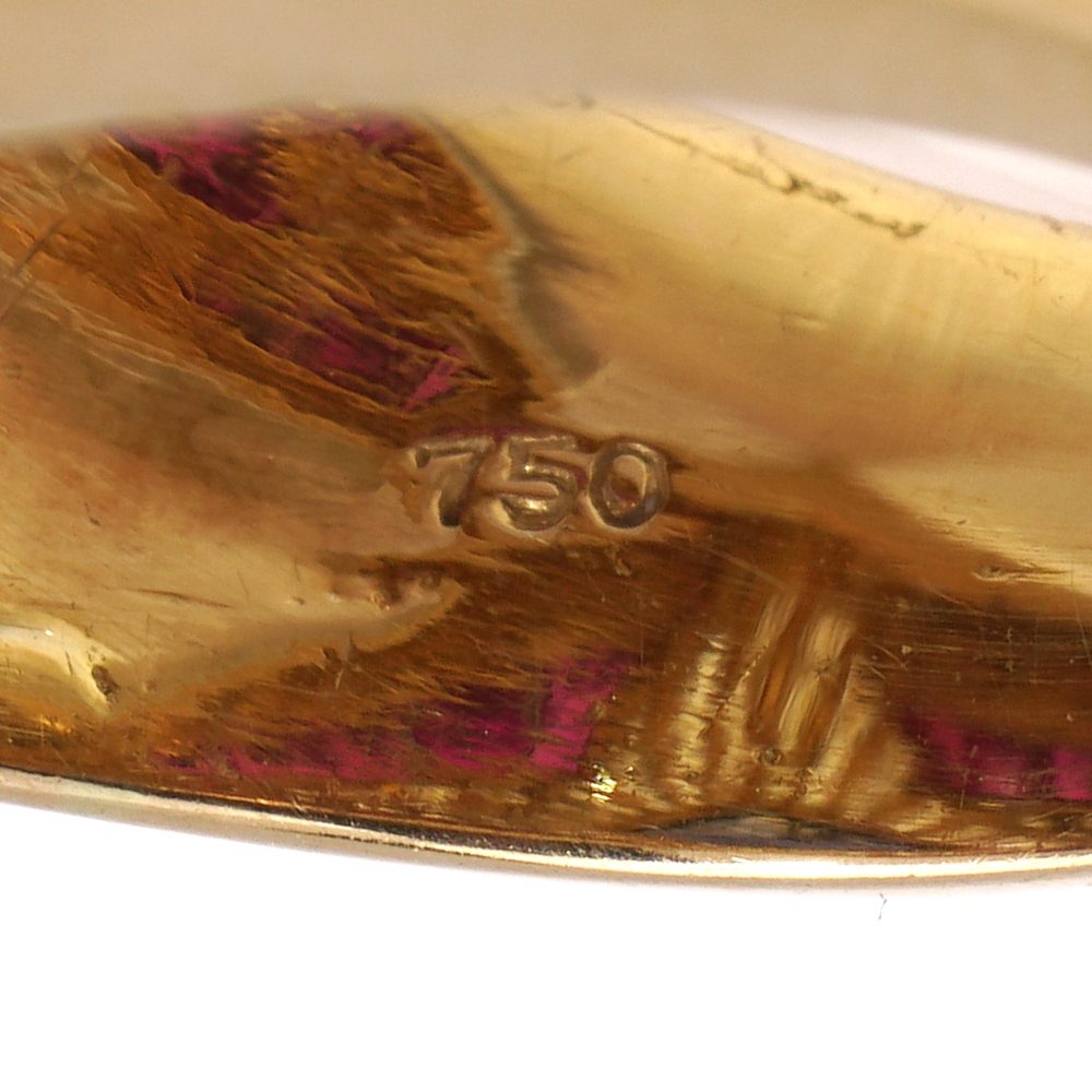 Adler Sapphire, Ruby And Diamond Ring In 18 Carat White Gold