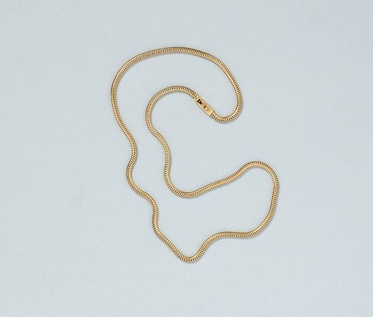Modern Italian 18ct Yellow Gold Snake Chain