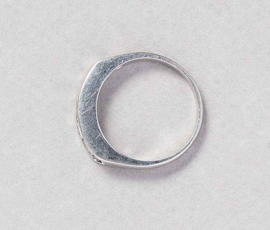 Modern Platinum Five Stone Diamond Ring