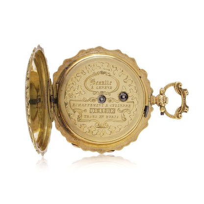 Antique late 19th century pocket watch by Berthie of Geneva.