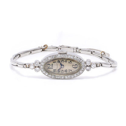 Audemars Piguet Art Deco Platinum Diamond Cocktail Watch