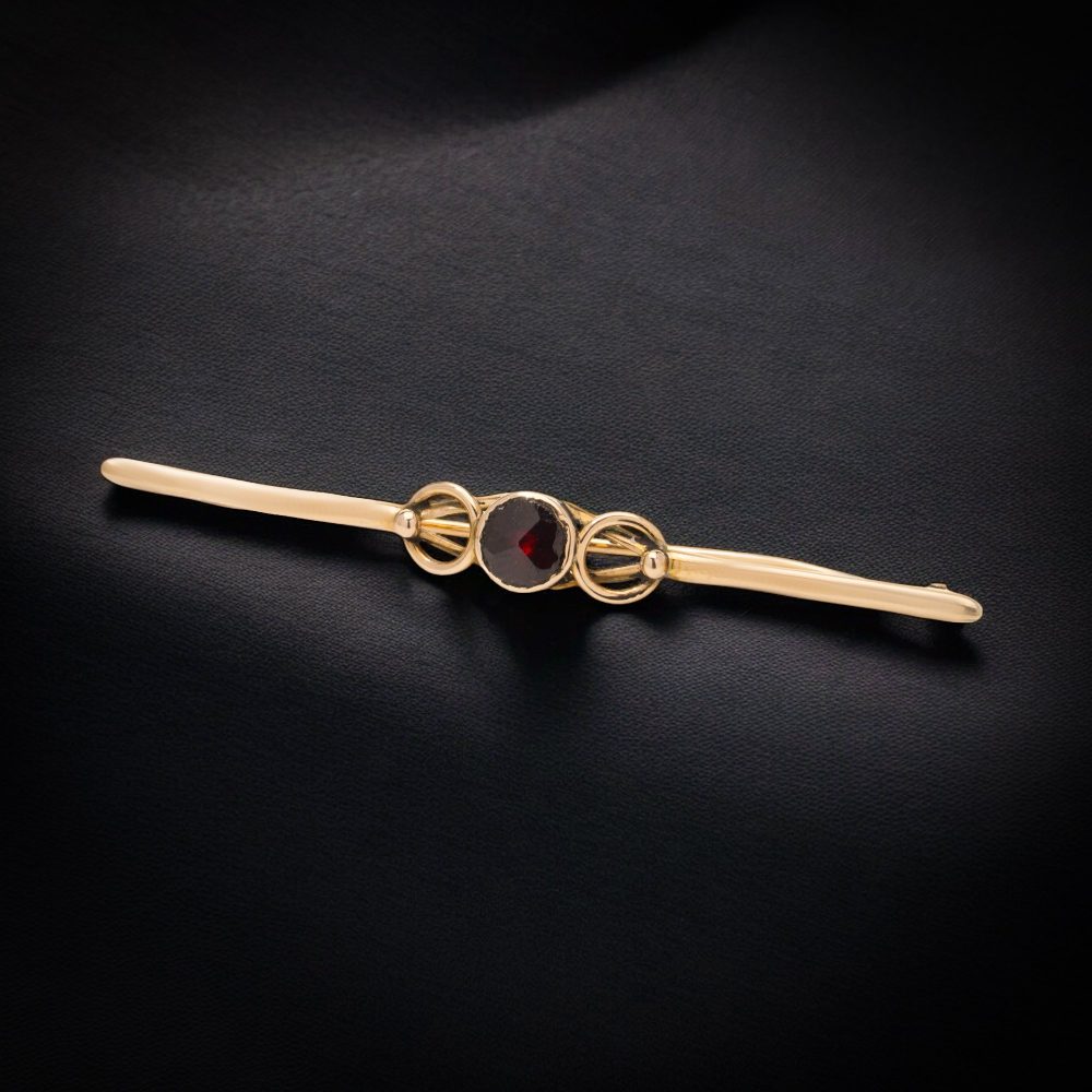 Antique Faberge brooch in gold. 