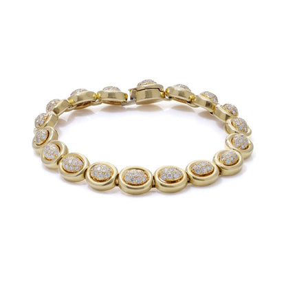 Van Cleef & Arpels gold and diamond link bracelet.