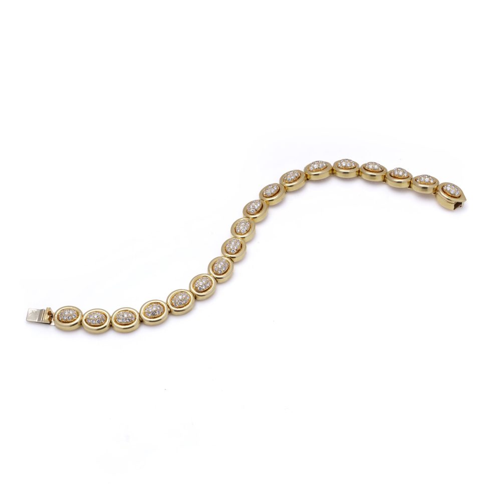 Van Cleef & Arpels gold and diamond link bracelet.