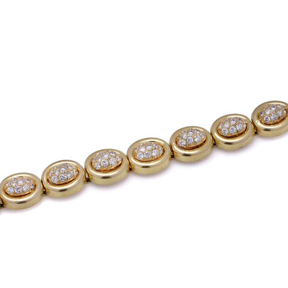 Van Cleef & Arpels gold and diamond link bracelet.