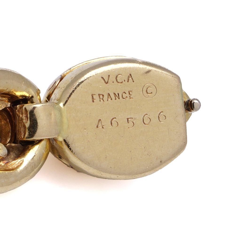 Van Cleef & Arpels gold and diamond link bracelet.