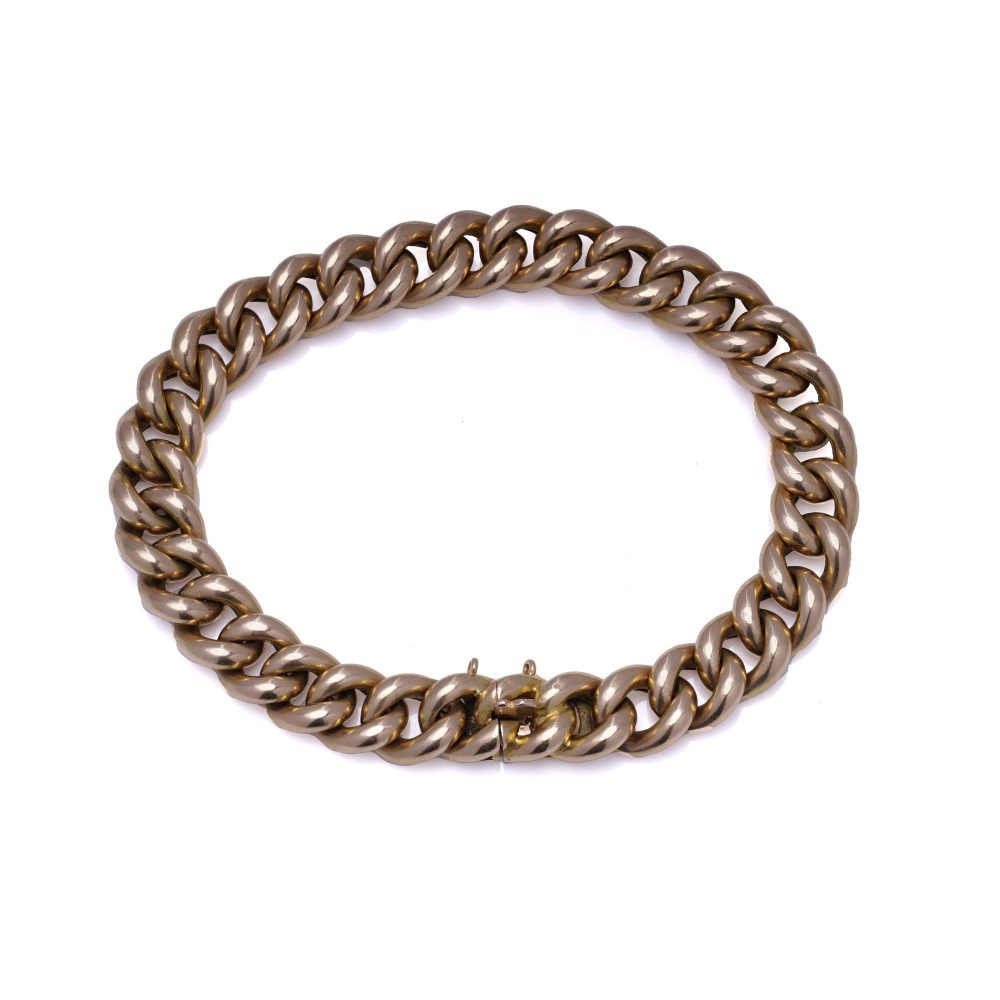 Victorian gold curb link bracelet. 