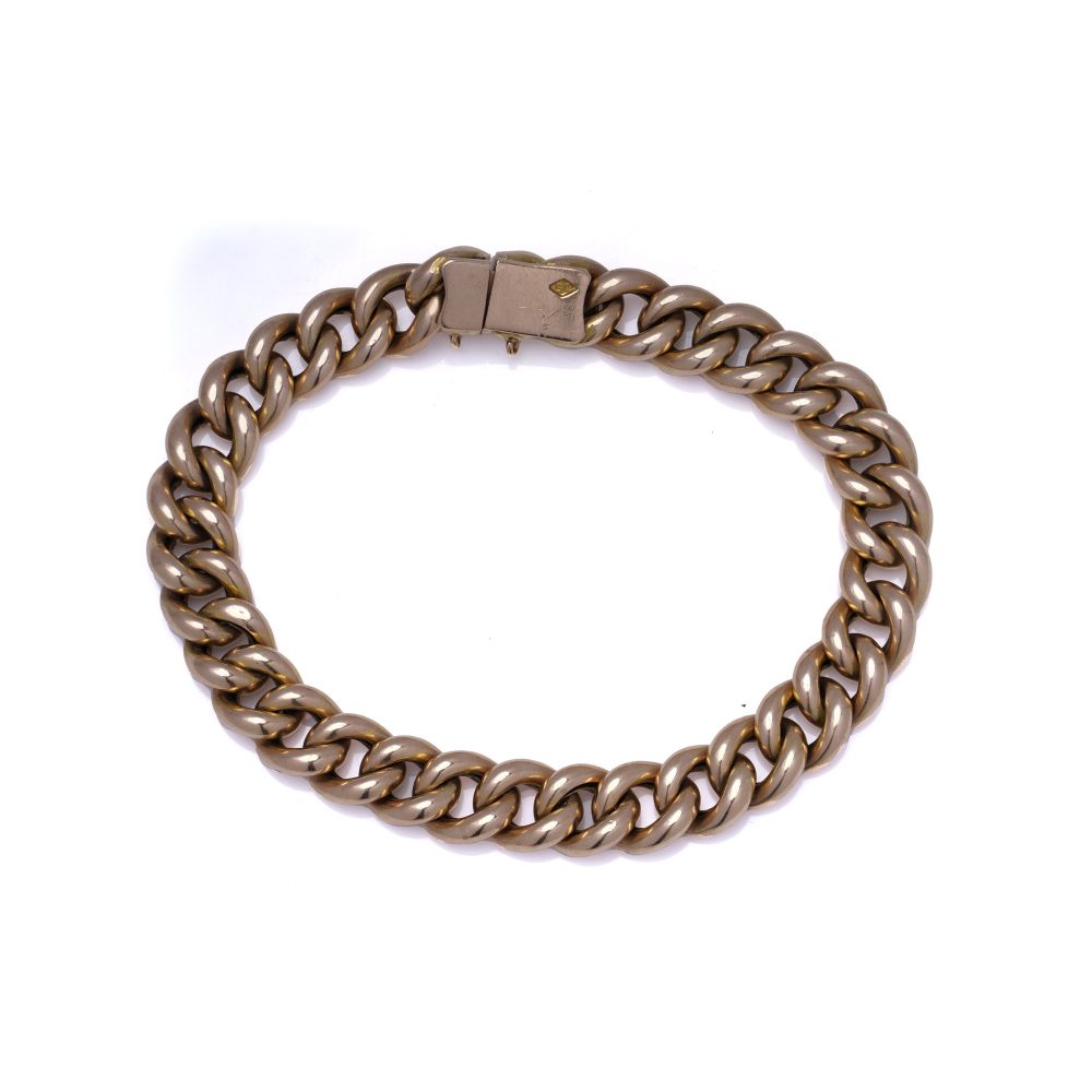 Victorian gold curb link bracelet. 