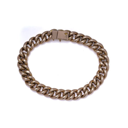Victorian gold curb link bracelet. 