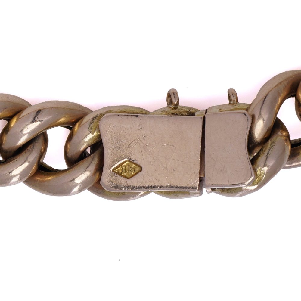 Victorian gold curb link bracelet. 