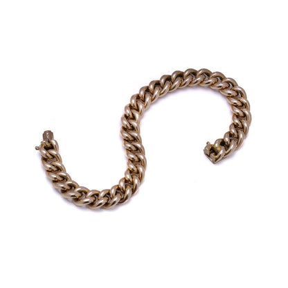 Victorian gold curb link bracelet. 
