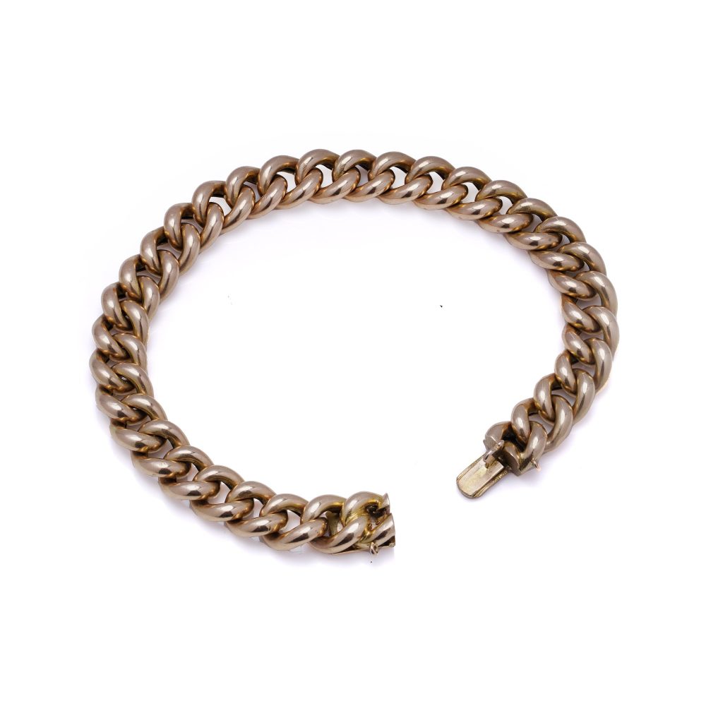 Victorian gold curb link bracelet. 