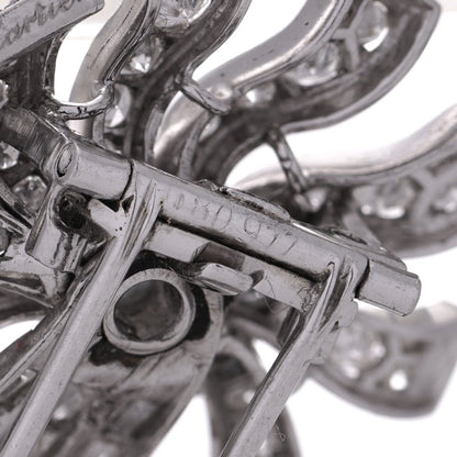 Vintage Cartier Diamond Brooch In Platinum