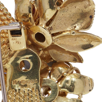 Kutchinsky Diamond And Gemstone Brooch In 18 Carat Yellow Gold