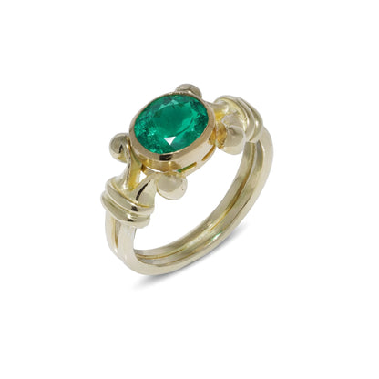 Theo Fennell 1.50ct Colombian Emerald Solitaire Ring in 18ct Yellow Gold