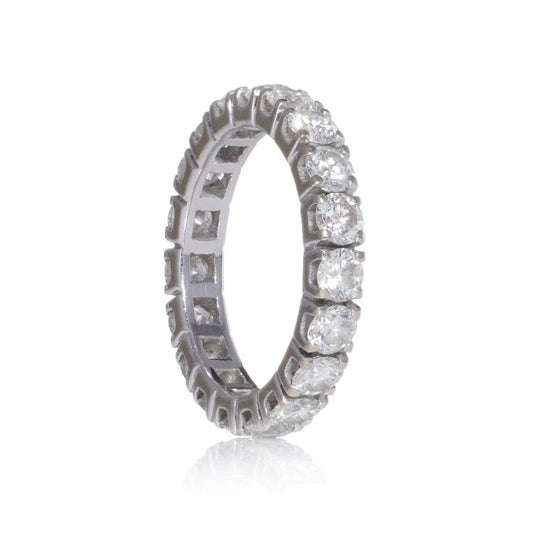 Bvlgari Full Eternity Diamond Ring In Platinum