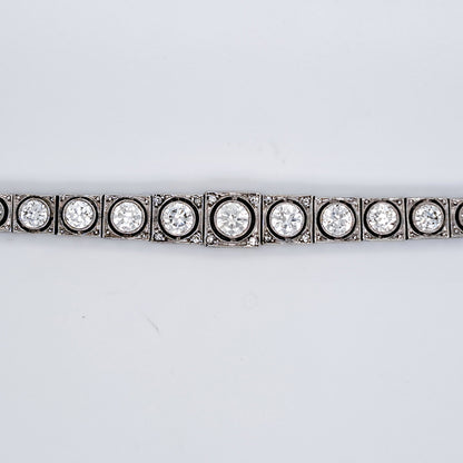 Art Deco 5ct Diamond Line Bracelet by Steltman