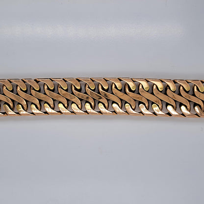 Antique Heavy Bi Colour 18ct Gold S Link Bracelet