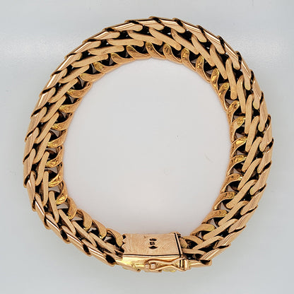 Antique Heavy Bi Colour 18ct Gold S Link Bracelet