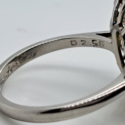 Fine 7.78ct Sphene and 2.56ct Diamond Cluster Ring in Platinum rare gemstone