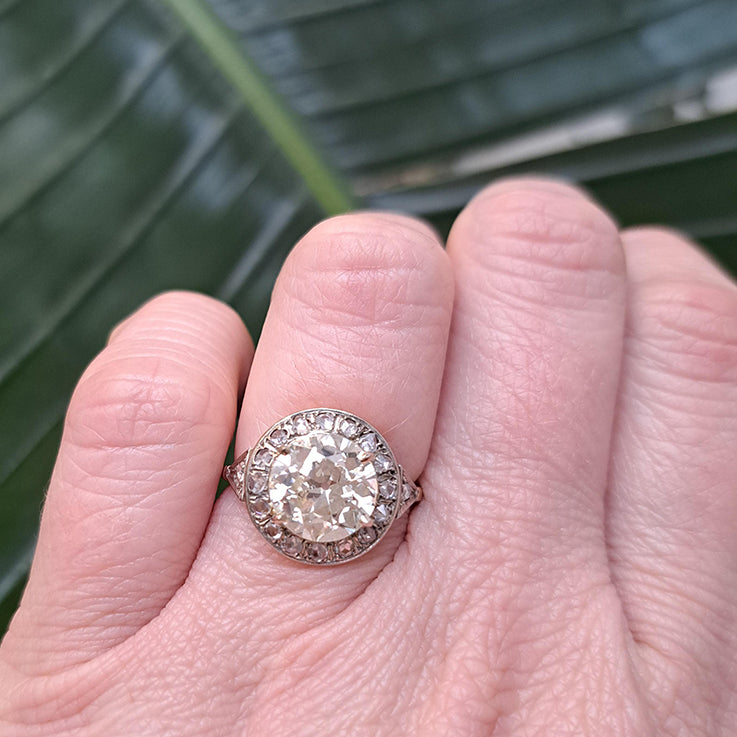 Antique diamond ring 3 carats