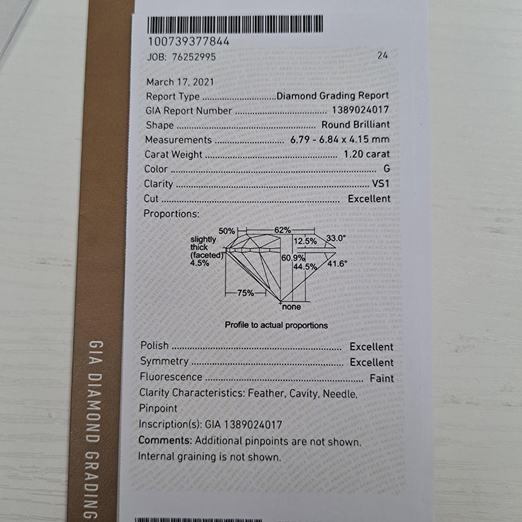 GIA Certified Boodles 1.20ct Diamond Solitaire Pendant in Platinum