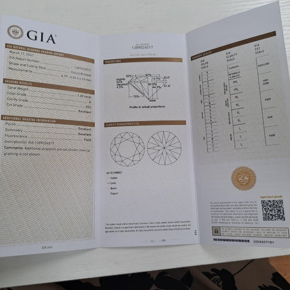 GIA Certified Boodles 1.20ct Diamond Solitaire Pendant in Platinum