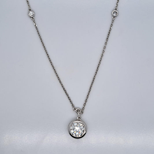 GIA Certified Boodles 1.20ct Diamond Solitaire Pendant in Platinum