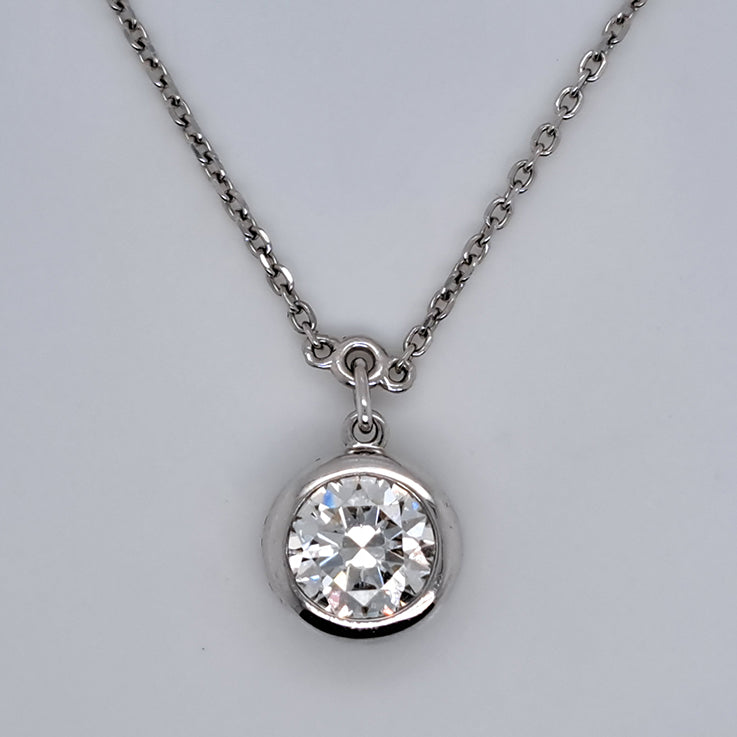 GIA Certified Boodles 1.20ct Diamond Solitaire Pendant in Platinum