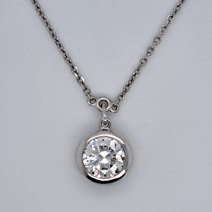 GIA Certified Boodles 1.20ct Diamond Solitaire Pendant in Platinum