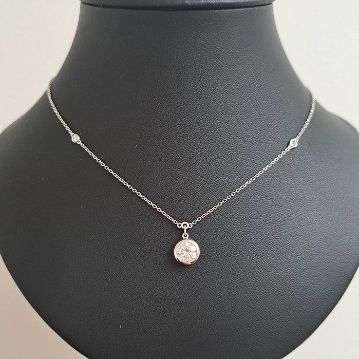 GIA Certified Boodles 1.20ct Diamond Solitaire Pendant in Platinum