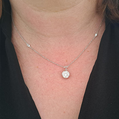 GIA Certified Boodles 1.20ct Diamond Solitaire Pendant in Platinum