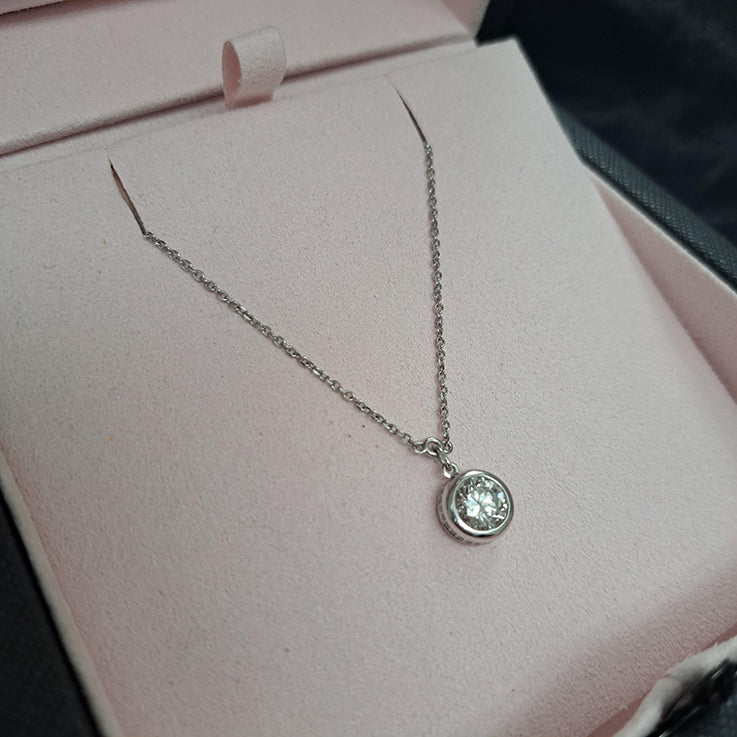 GIA Certified Boodles 1.20ct Diamond Solitaire Pendant in Platinum