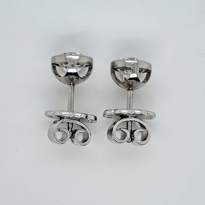GIA Certified Boodles 2ct Diamond Solitaire Stud Earrings in Platinum