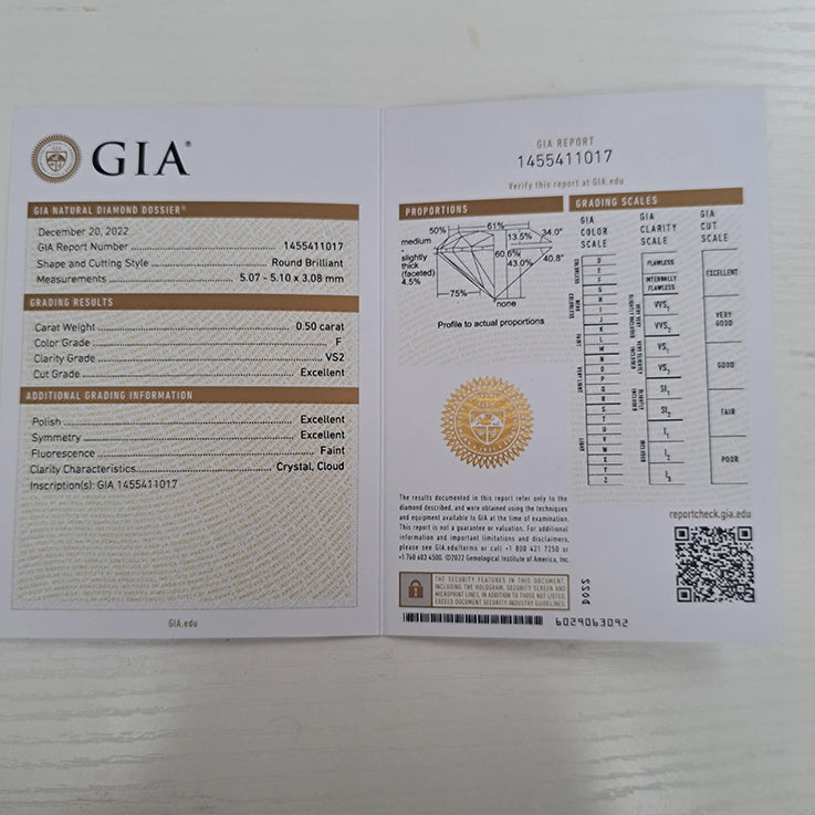 GIA Certified Boodles 0.50ct Diamond Solitaire Stud Earring in Platinum