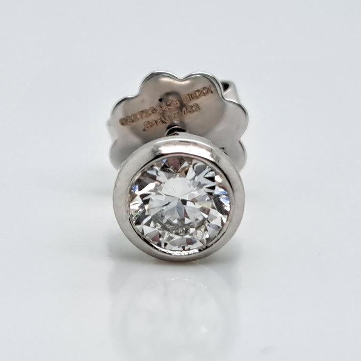 GIA Certified Boodles 0.50ct Diamond Solitaire Stud Earring in Platinum