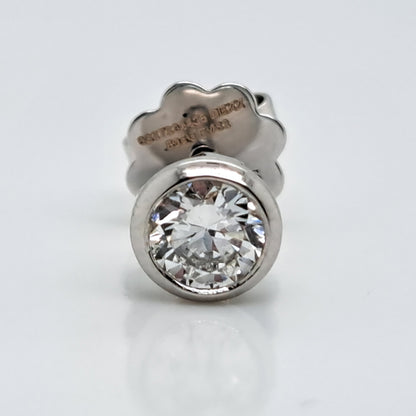 GIA Certified Boodles 0.50ct Diamond Solitaire Stud Earring in Platinum