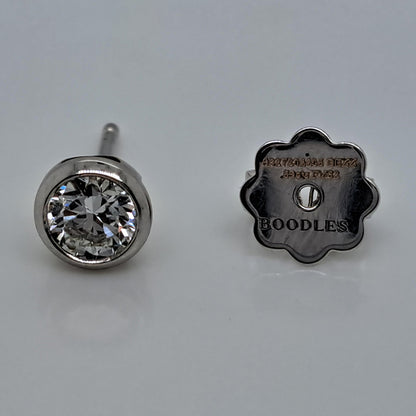 GIA Certified Boodles 0.50ct Diamond Solitaire Stud Earring in Platinum