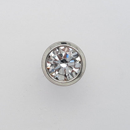 GIA Certified Boodles 0.50ct Diamond Solitaire Stud Earring in Platinum