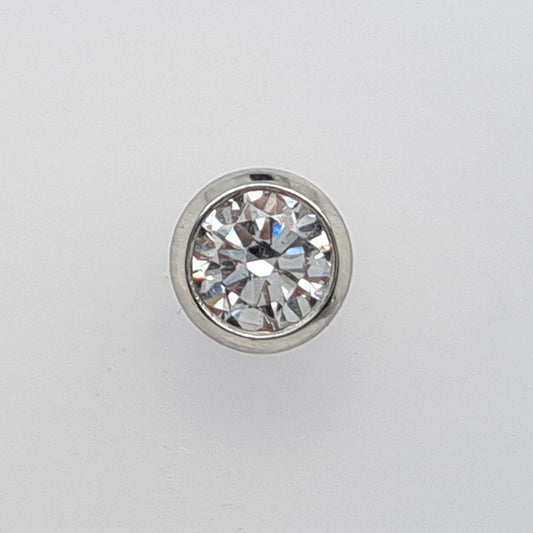 GIA Certified Boodles 0.50ct Diamond Solitaire Stud Earring in Platinum