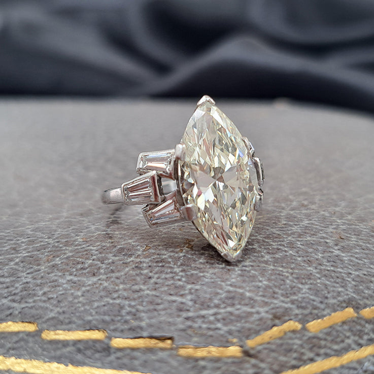 Vintage 5ct Marquise Diamond Ring