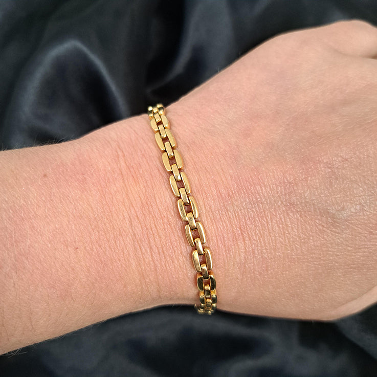Fancy Link 18ct Gold Bracelet