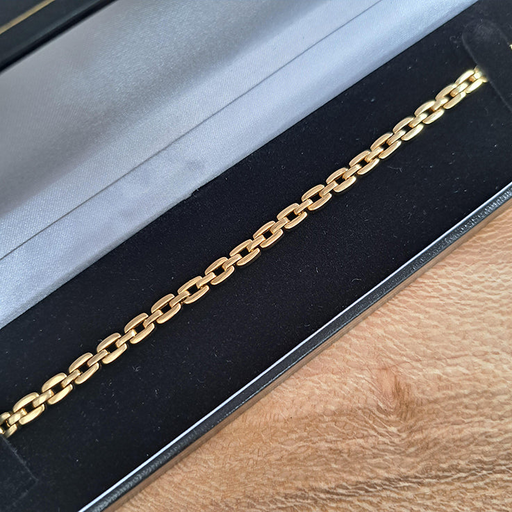 Fancy Link 18ct Gold Bracelet