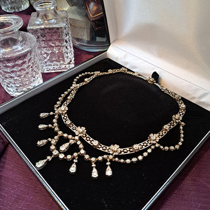 Antique German Belle Epoque 20cts Diamond Necklace By Royal Court Jewellers H Buckmann, Circa 1905