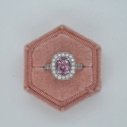 Spinel and diamond ring, 18ct gold