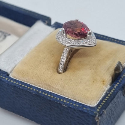 Padparadscha Sapphire and Diamond Ring, London