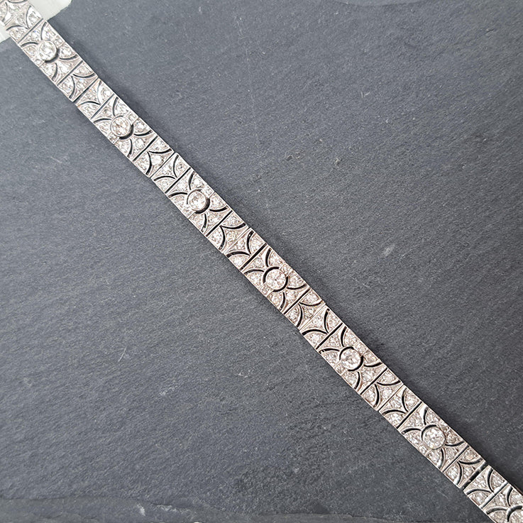 Art Deco Diamond Panel Bracelet