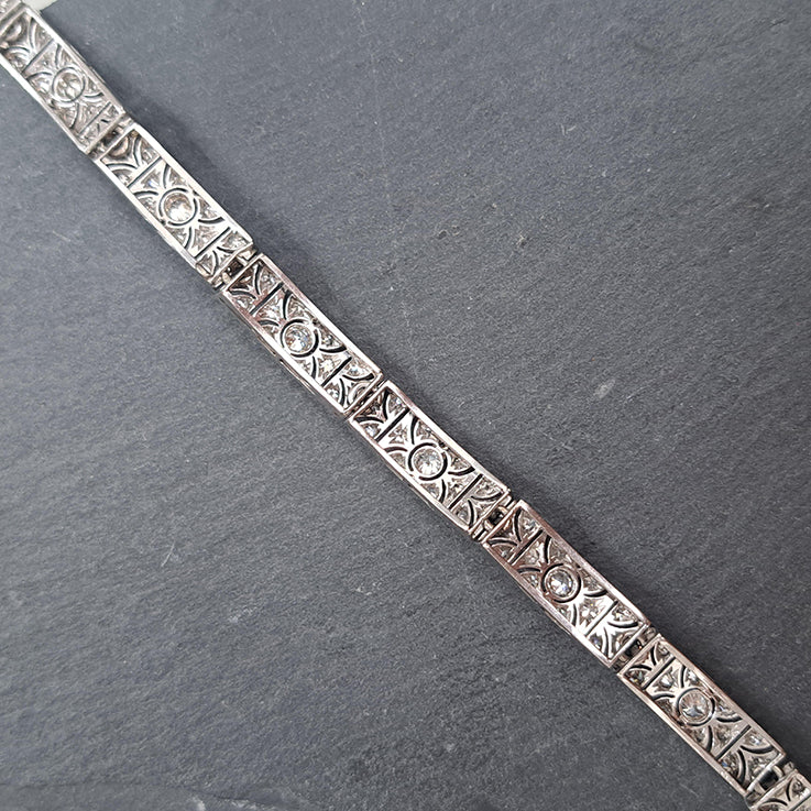 Art Deco Diamond Panel Bracelet